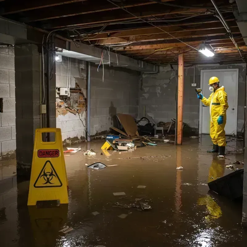 Flooded Basement Electrical Hazard in Hagaman, NY Property